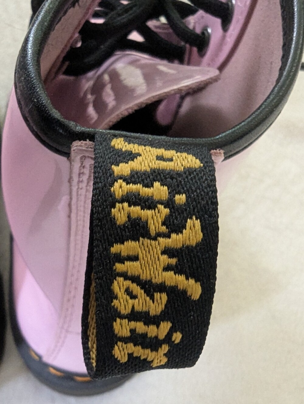 Dr. Martens Air Wair 1460 Pink Patent Leather Boots AW004 Size 6L - Picture 8 of 11